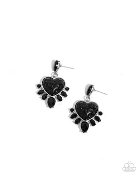 Paparazzi ♥ Resort Radiance - Black ♥ Post Earrings