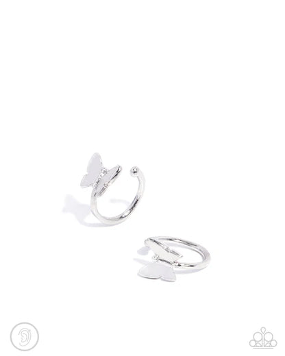 Paparazzi ♥ Aerial Attitude - Silver ♥ Post Earrings