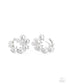 Paparazzi ♥ Castle Courting - White ♥ Post Earrings