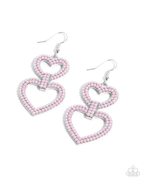 Paparazzi ♥ Dedicated Darling - Pink ♥ Earrings