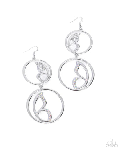 Paparazzi ♥ Admittedly Aerial - White ♥ Earrings