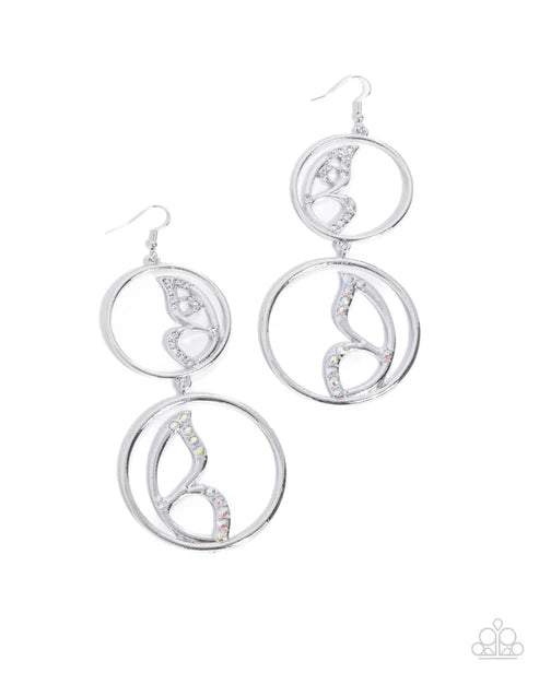 Paparazzi ♥ Admittedly Aerial - White ♥ Earrings