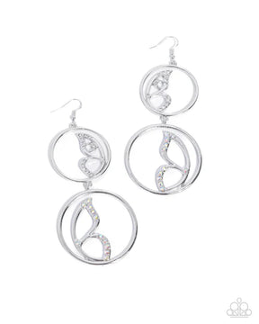 Paparazzi ♥ Admittedly Aerial - White ♥ Earrings