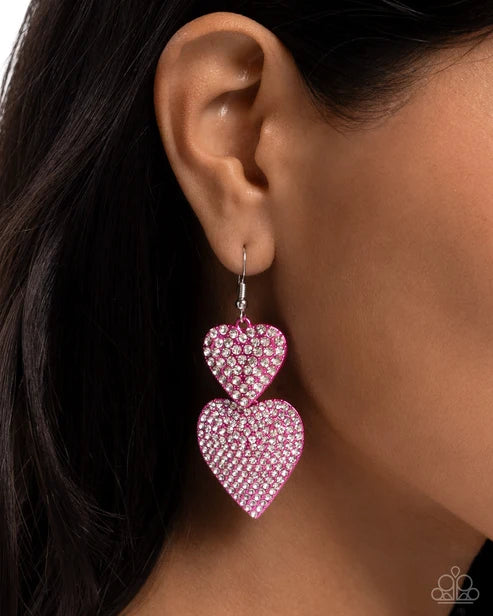Paparazzi ♥ Never Enough Sparkle - Pink ♥ Earrings