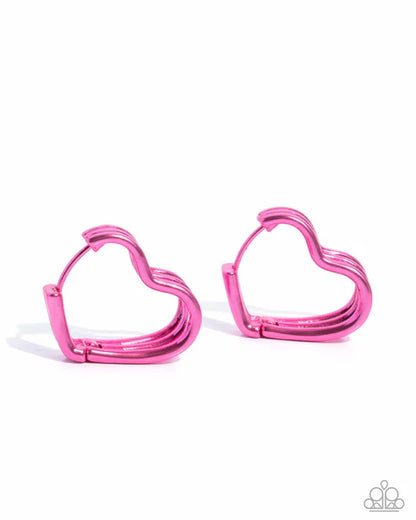 Paparazzi ♥ Memorable Love - Pink ♥ Earrings