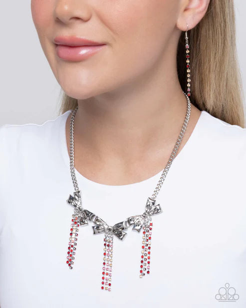 Paparazzi ♥ Victorian Influence - Red ♥ Necklace
