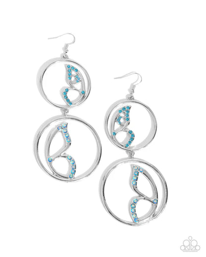 Paparazzi ♥ Admittedly Aerial - Blue ♥ Earrings
