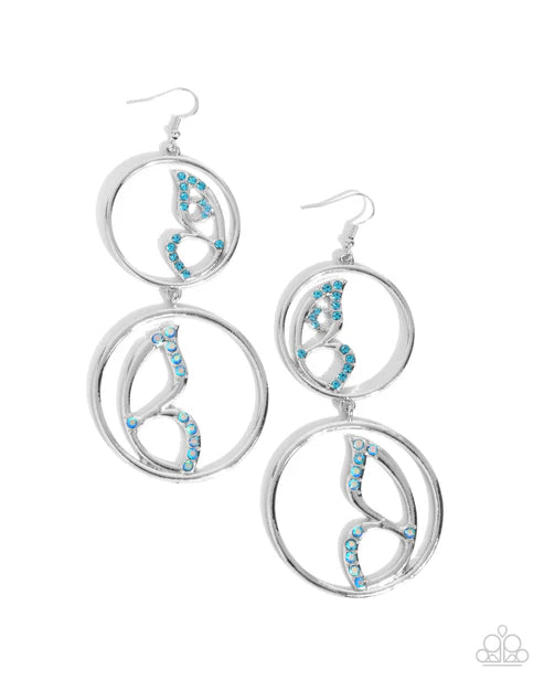 Paparazzi ♥ Admittedly Aerial - Blue ♥ Earrings