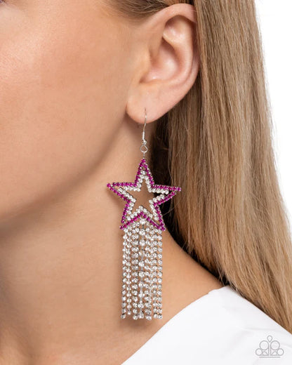 Paparazzi ♥ Sunset Superstar - Pink ♥ Earrings