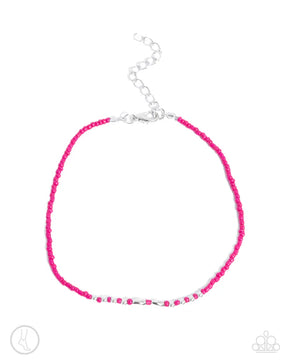 Paparazzi ♥ Basic Brightness - Pink ♥ Anklet