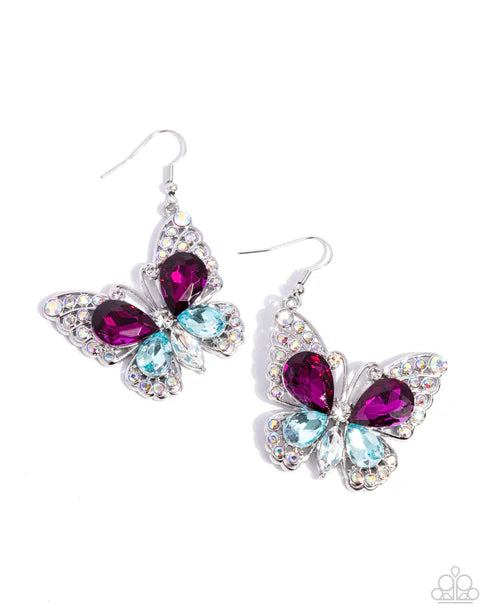 Paparazzi ♥ Teardrop Takeoff - Multi ♥ Earrings