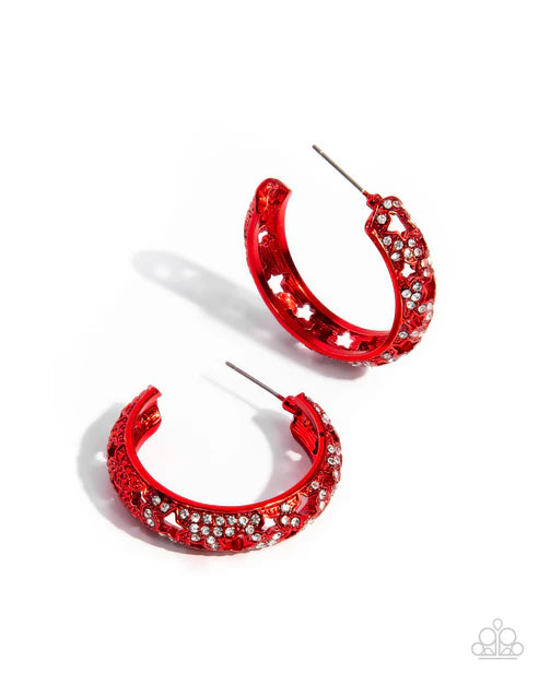 Paparazzi ♥ Stellar Significance - Red ♥ Earrings