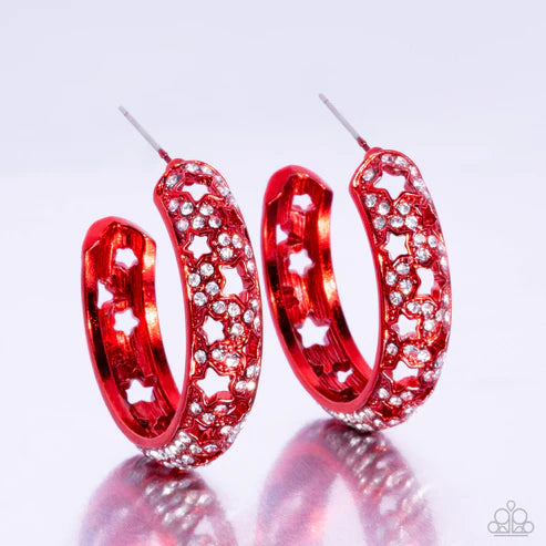 Paparazzi ♥ Stellar Significance - Red ♥ Earrings
