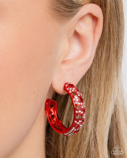 Paparazzi ♥ Stellar Significance - Red ♥ Earrings