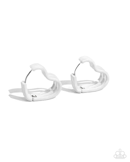 Paparazzi ♥ Memorable Love - White ♥ Earrings