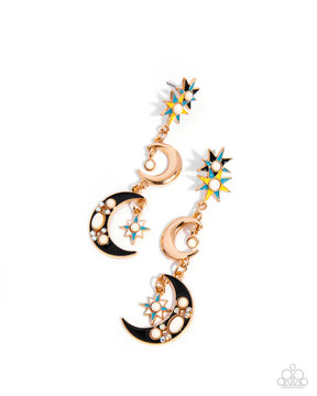 Paparazzi ♥ Stellar Serendipity - Gold ♥ Post Earrings