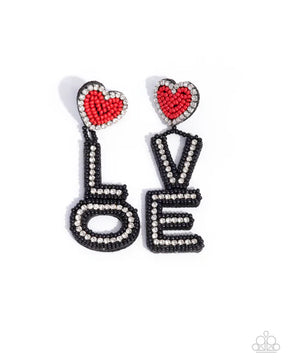 Paparazzi ♥ Visible Valentines - Black ♥ Post Earrings