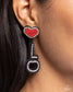 Paparazzi ♥ Visible Valentines - Black ♥ Post Earrings