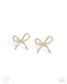 Paparazzi ♥ Convincing Charm - Gold ♥ Post Earrings