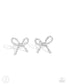 Paparazzi ♥ Convincing Charm - White ♥ Post Earrings
