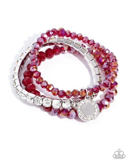 Paparazzi ♥ Heroic Haute - Red ♥ Bracelet