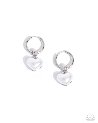 Paparazzi ♥ Carriage Chic - White ♥ Earrings