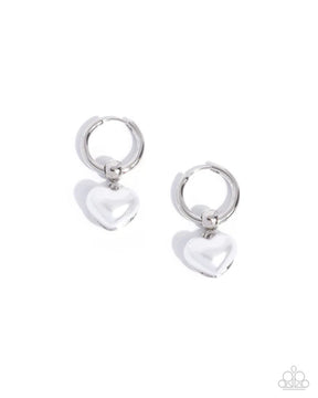 Paparazzi ♥ Carriage Chic - White ♥ Earrings