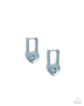 Paparazzi ♥ Pampered Padlock - Blue ♥ Earrings