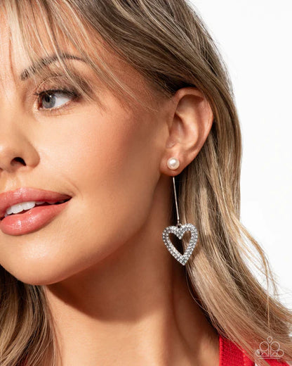 Paparazzi ♥ Valentines Vision - White ♥ Post Earrings