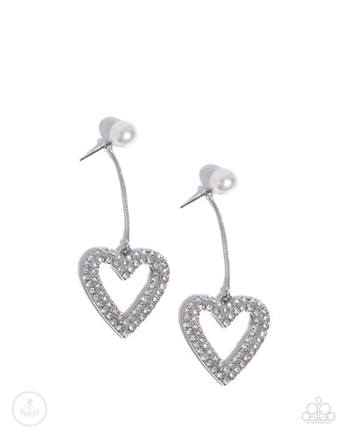 Paparazzi ♥ Valentines Vision - White ♥ Post Earrings