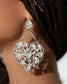 Paparazzi ♥ Glittery Gait - White ♥ Post Earrings