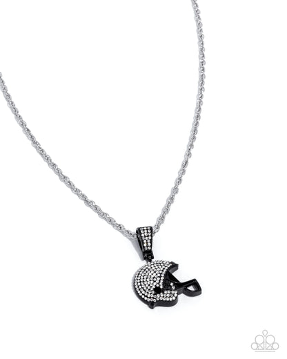Paparazzi ♥ Helmet Headline - Black ♥ Necklace