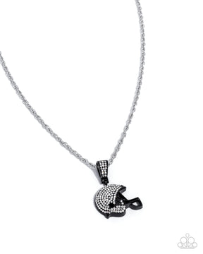 Paparazzi ♥ Helmet Headline - Black ♥ Necklace