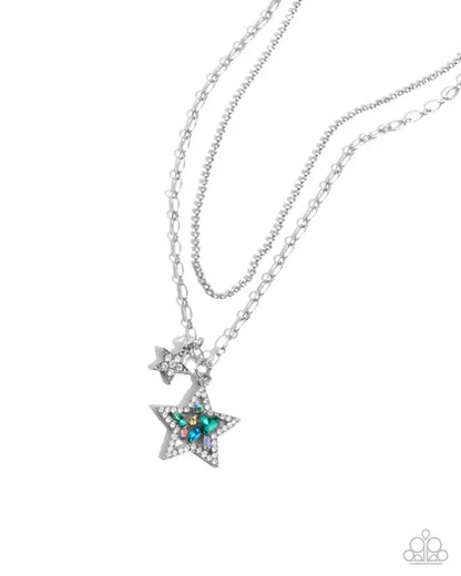 Paparazzi ♥ Stackable Stars - Green ♥ Necklace