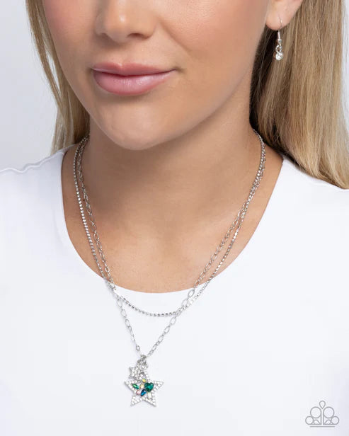 Paparazzi ♥ Stackable Stars - Green ♥ Necklace