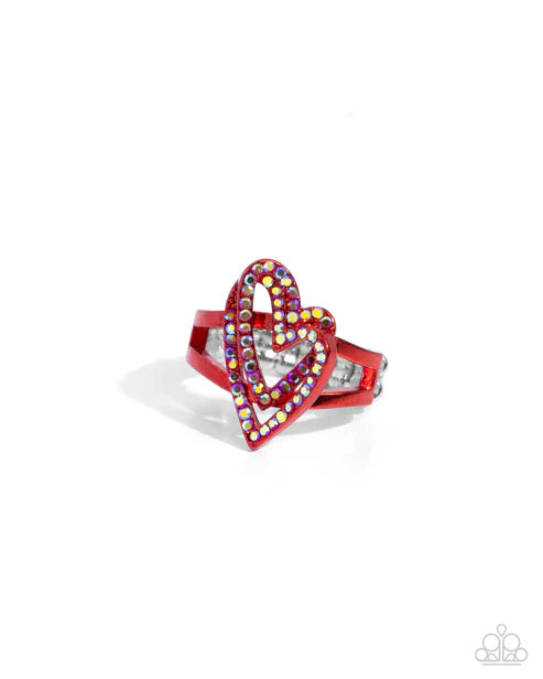Paparazzi ♥ Hybrid Heart - Red ♥ Ring