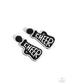 Paparazzi ♥ Cheer Captain - Black ♥ Post Earrings
