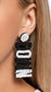 Paparazzi ♥ Touchdown Texture - Black ♥ Post Earrings