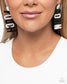 Paparazzi ♥ Touchdown Texture - Black ♥ Post Earrings