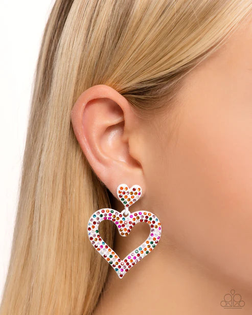 Paparazzi ♥ Dazzling Deed - Multi ♥ Post Earrings