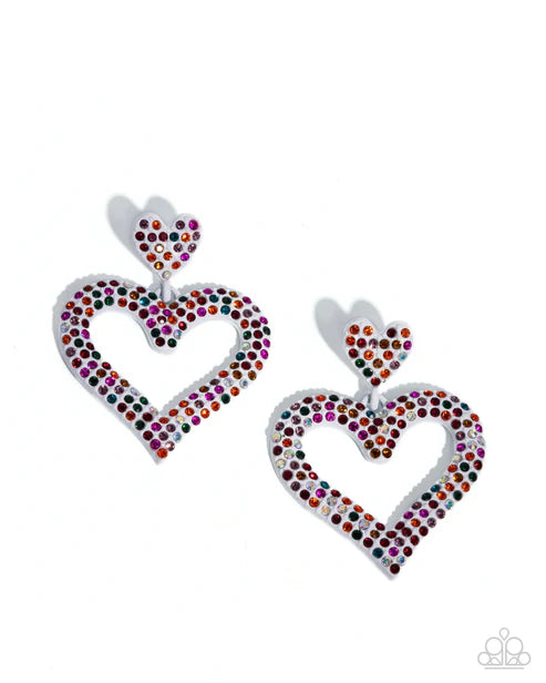 Paparazzi ♥ Dazzling Deed - Multi ♥ Post Earrings