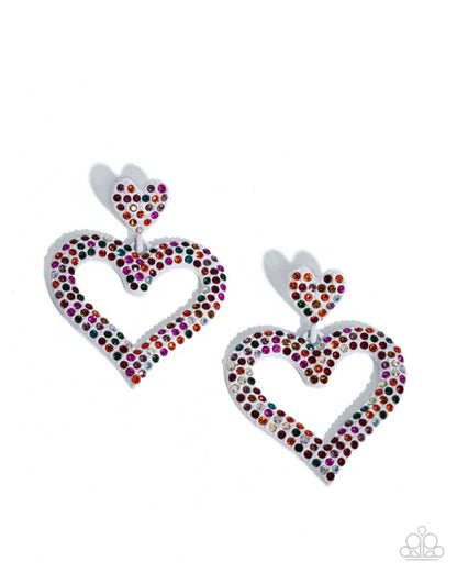 Paparazzi ♥ Dazzling Deed - Multi ♥ Post Earrings
