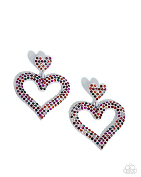 Paparazzi ♥ Dazzling Deed - Multi ♥ Post Earrings