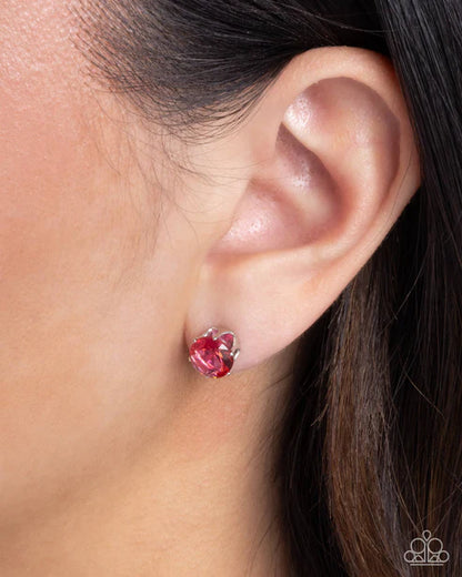 Paparazzi ♥ Simply Sublime - Pink ♥ Post Earrings