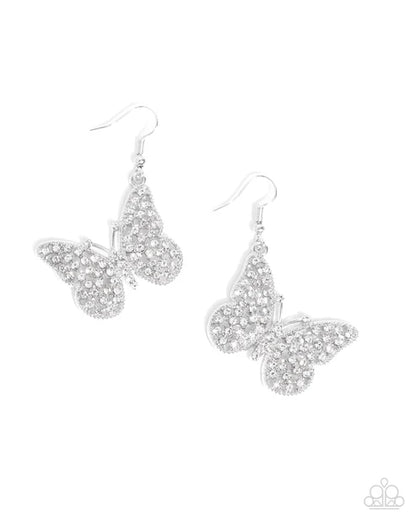 Paparazzi ♥ Aerial Audience - White ♥ Earrings