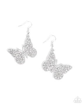 Paparazzi ♥ Aerial Audience - White ♥ Earrings