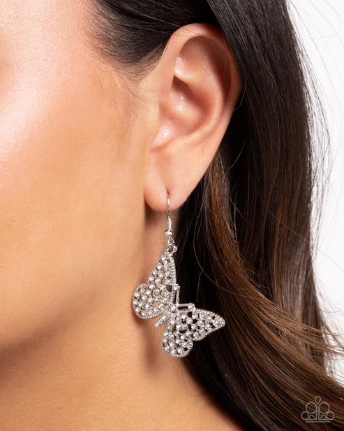 Paparazzi ♥ Aerial Audience - White ♥ Earrings