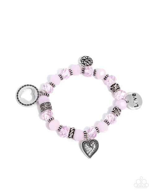 Paparazzi ♥ Filigree Finesse - Pink ♥ Bracelet