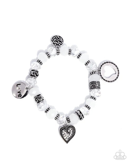 Paparazzi ♥ Filigree Finesse - White ♥ Bracelet