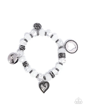 Paparazzi ♥ Filigree Finesse - White ♥ Bracelet